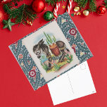 Cartão Postal De Festividades Vintage Christmas Baby Donkey Cactus Succulents<br><div class="desc">This is a vintage baby donkey on a southwestern themed background. Change the words to fit your own sentiments.</div>