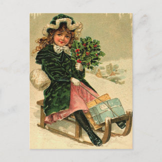Cartão Postal De Festividades Vintage Christmas Postcard