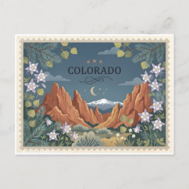 Cartão Postal De Festividades Vintage Colorado State Travel