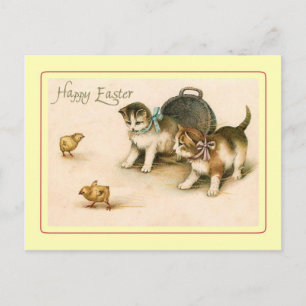 Cartão Postal De Festividades Vintage Easter