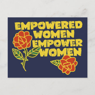 Cartão Postal De Festividades Vintage Empowered Women Empower Women Feminist Art