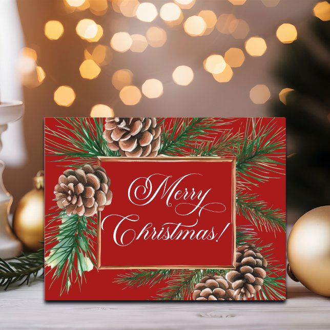 Cartão Postal De Festividades Vintage Frame Feliz Natal (Criador carregado)