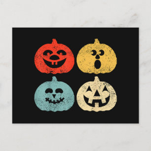 Cartão Postal De Festividades Vintage Halloween Pumpkin Women, Men, Kids, Funny