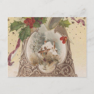 Cartão Postal De Festividades Vintage Joyous Christmas Bell