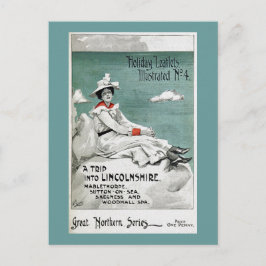Cartão Postal De Festividades Vintage Lincolnshire, UK, Holiday Leaflet