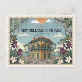 Cartão Postal De Festividades Vintage New Orleans Louisiana Travel