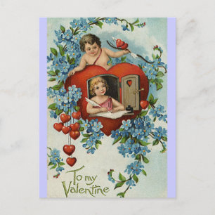 Cartão Postal De Festividades Vintage Para Meu Namorados