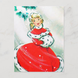 Cartão Postal De Festividades Vintage retro natalino Cartaz de Natal