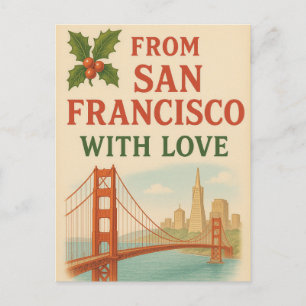 Cartão Postal De Festividades Vintage San Francisco