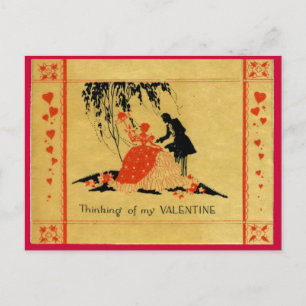 Cartão Postal De Festividades Vintage Valentine