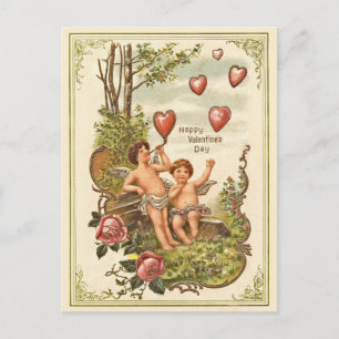 Cartão Postal De Festividades Vintage Valentine' s Day Postcard