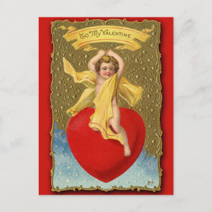 Cartão Postal De Festividades Vintage Victorian Para O Meu Cartão De Namorados