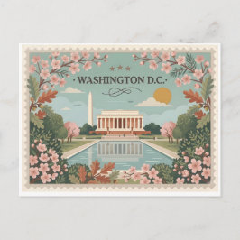 Cartão Postal De Festividades Vintage Washington DC Travel
