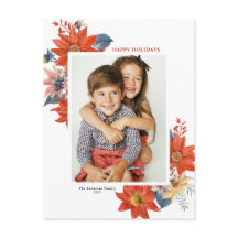 Vintage Winter Botanicals Happy Holidays Photo