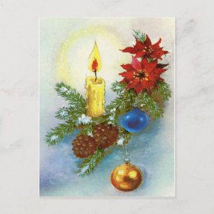 CARTÃO POSTAL DE FESTIVIDADES VINTAGEM "FELIZ 'N VARME" SONDAGEM DA ÁRVORE DE N