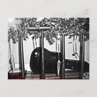 Cartão Postal De Festividades Violão de Natal