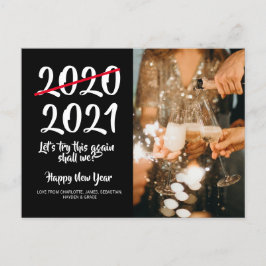 Cartão Postal De Festividades Vírus Humor Corona 2020 2021 Ano Novo