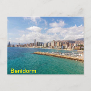 Cartão Postal De Festividades Vista da Praia Poniente, Benidorm
