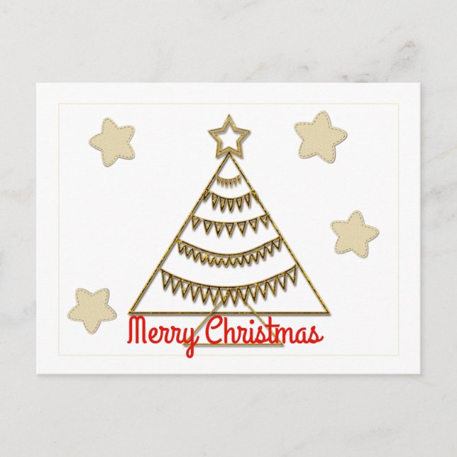 Cartão Postal De Festividades Vista de Férias Douradas (Frente)