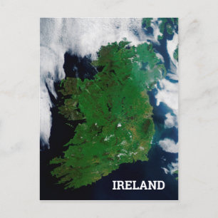 Cartão Postal De Festividades Vista de satélite da Irlanda