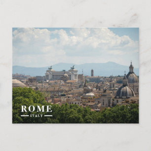 Cartão Postal De Festividades Vista do horizonte de Roma, Itália, com a cúpula d