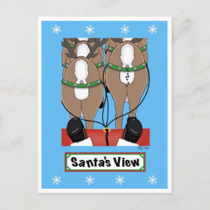 Cartão Postal De Festividades Visualização de papais noeis
