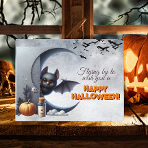 Voando Para Desejar Um Feliz Halloween