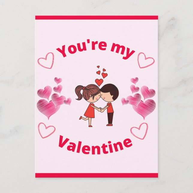 Cartão Postal De Festividades Você é meu namorado  (Frente)