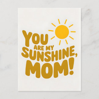 Cartão Postal De Festividades Você É Minha Mãe Solar! Dia das Mães
