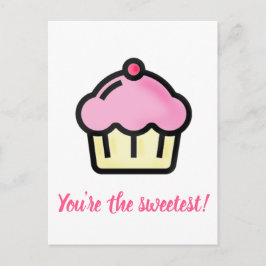 Cartão Postal De Festividades Você é o mais doce! Dia de os namorados cupcake