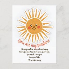 Cartão Postal De Festividades Você é o meu cartão de saudação da letra do sol