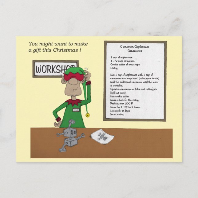 Cartão Postal De Festividades Você pôde querer fazer a um presente este Natal! (Frente)