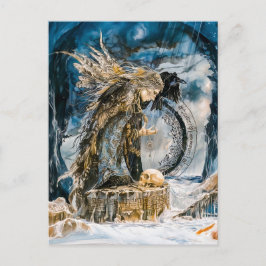 Cartão Postal De Festividades Völva a Vidente da Profecia Nórdica
