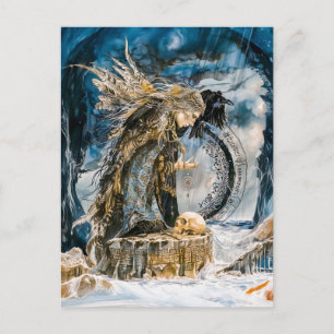 Cartão Postal De Festividades Völva a Vidente da Profecia Nórdica