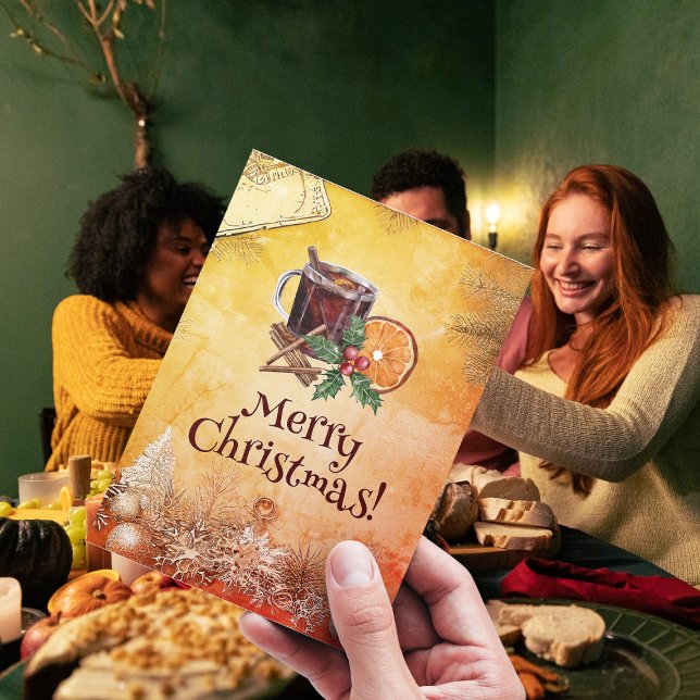 Cartão Postal De Festividades Vovó Holly Berry Cinnamon (Criador carregado)