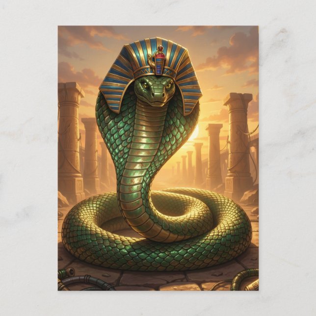 Cartão Postal De Festividades Wadjet – Ägyptische Schlangengöttin´6 (Frente)