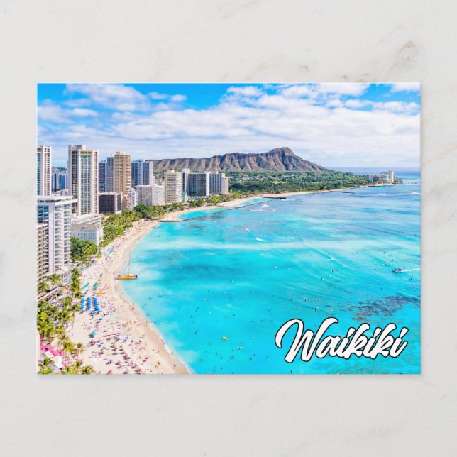 Cartão Postal De Festividades Waikiki, Havaí, Estados Unidos (Frente)