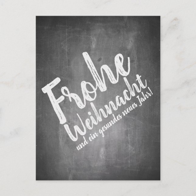 Cartão Postal De Festividades Weihnachtsgrüße auf der Kreidetafel (Frente)