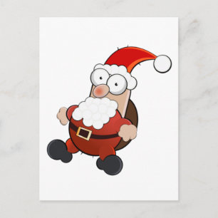 Cartão Postal De Festividades Weird Santa Claus