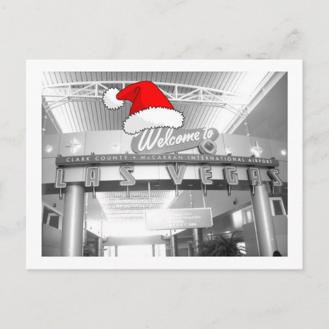 Cartão Postal De Festividades Welcome to Las Vegas Christmas (Frente)