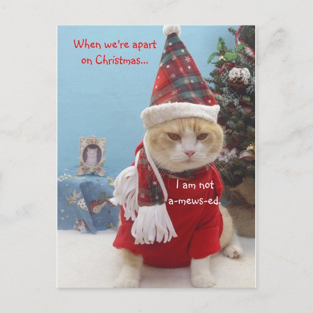 Cartão Postal De Festividades When we're apart on Christmas...,... (Frente)