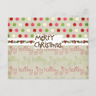 Cartão Postal De Festividades Whimsical Christmas card
