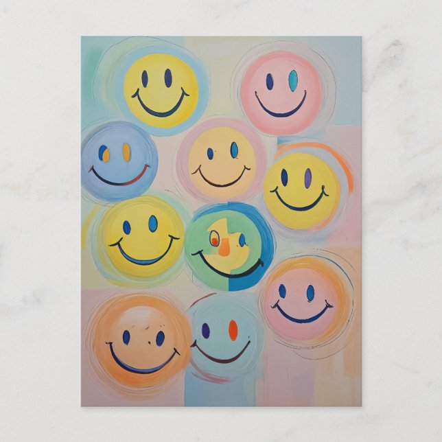 Cartão Postal De Festividades Whimsy Grin (Frente)