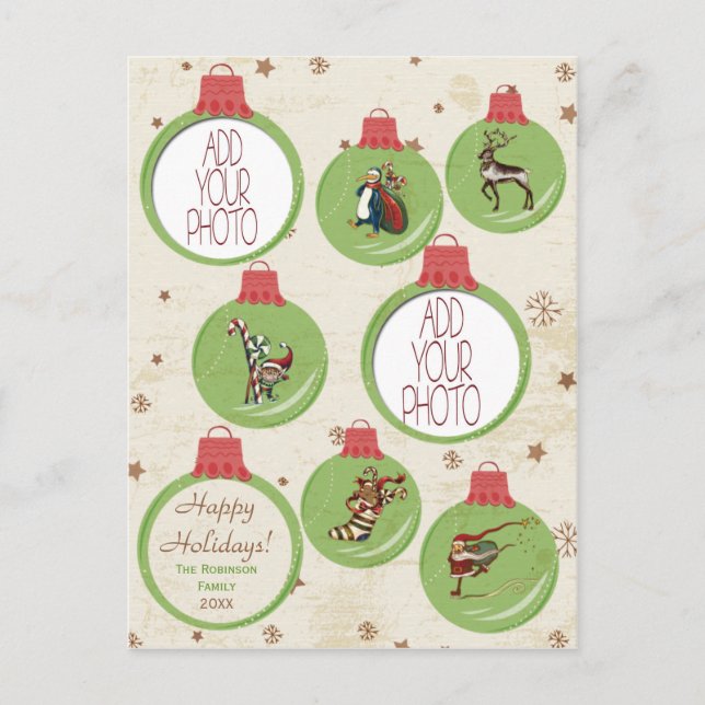 Cartão Postal De Festividades Whimsylicious Christmas - Photo Personalized Card (Frente)