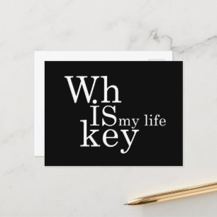 Cartão Postal De Festividades Whiskey cita bebidas alcoólicas engraçadas dizendo