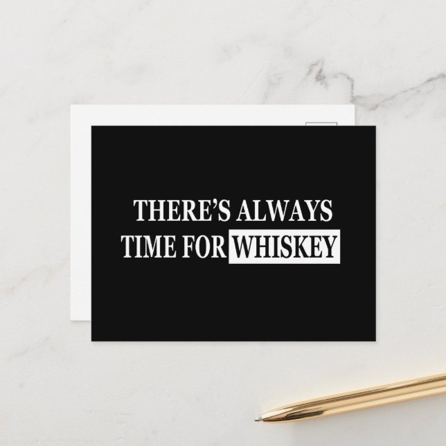 Cartão Postal De Festividades Whiskey cita bebidas alcoólicas engraçadas dizendo (Frente/Verso In Situ)