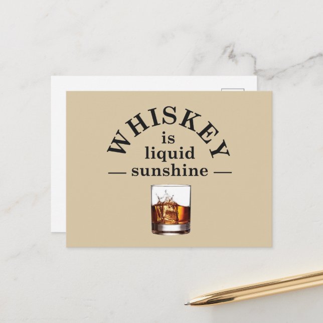 Cartão Postal De Festividades Whiskey cita bebidas alcoólicas engraçadas dizendo (Frente/Verso In Situ)