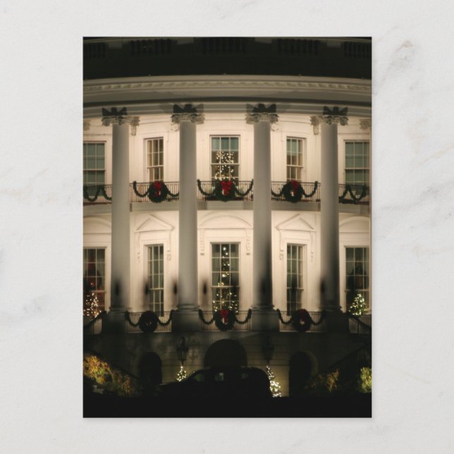 Cartão Postal De Festividades White House celebrates Christmas (Frente)