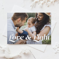 White Love and Light Typografia Foto Hanukkah