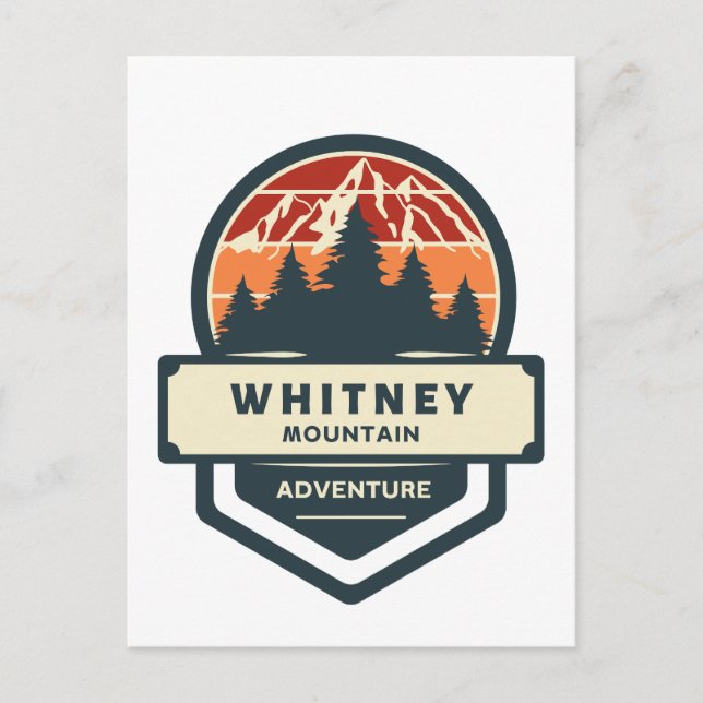 Cartão Postal De Festividades Whitney mountain peak climbing and hiking (Frente)
